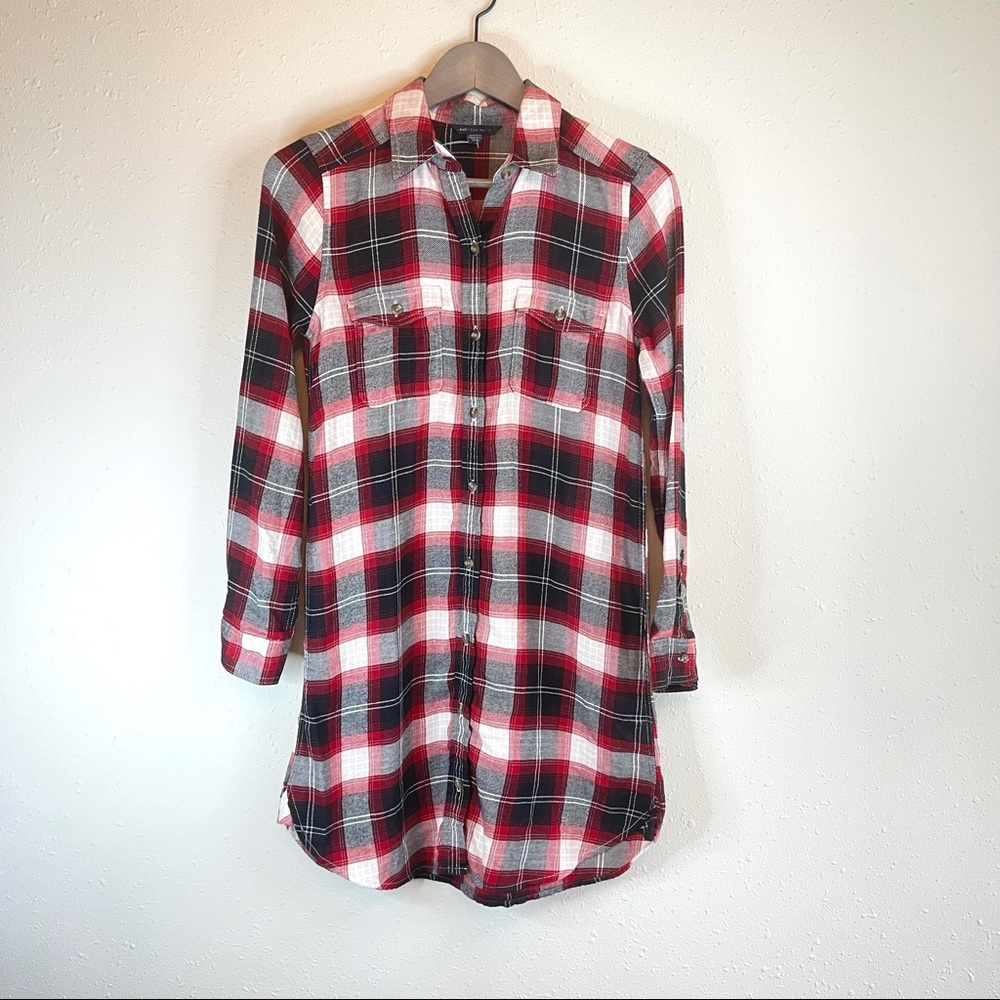 American Eagle Plaid Flannel Women’s Shirt Dress Size XS NWT